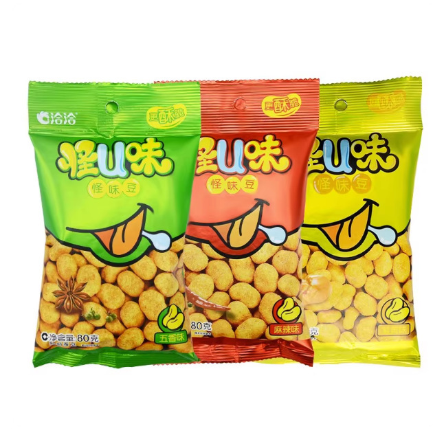 Qiaqia Strange Flavor Beans 80g Five-Spice Flavor Broad Beans and Peanuts Snacks Wholesale Qiaqia Strange Flavor Beans 80g Five-Spice Flavor Broad Beans and Peanuts Snacks Wholesale