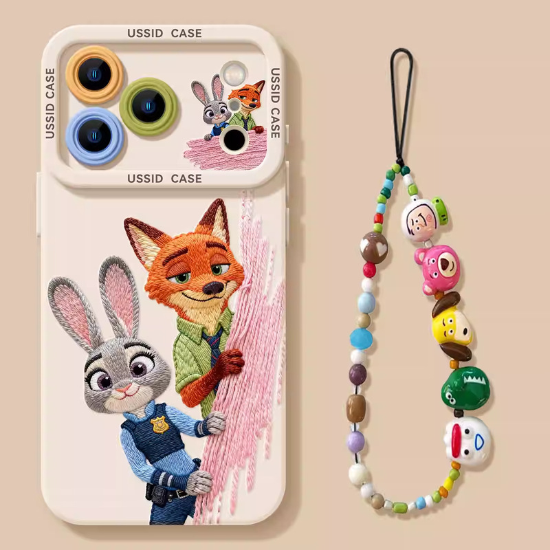 Rabbit and Fox Suitable for Apple 17 Phone Case 16Plus Matte 14 Silicone 13Mini Protective Cover 12Promax Rabbit and Fox Suitable for Apple 17 Phone Case 16Plus Matte 14 Silicone 13Mini Protective Cover 12Promax