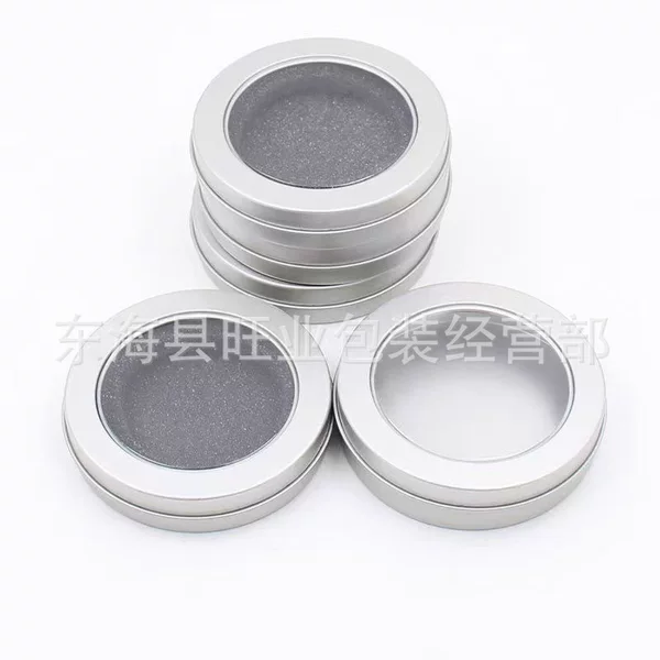 Wearable Nail Art Storage Box with Window, Thickened Display Gift Tool Packaging Material, High-Grade Metal Small Tin Box