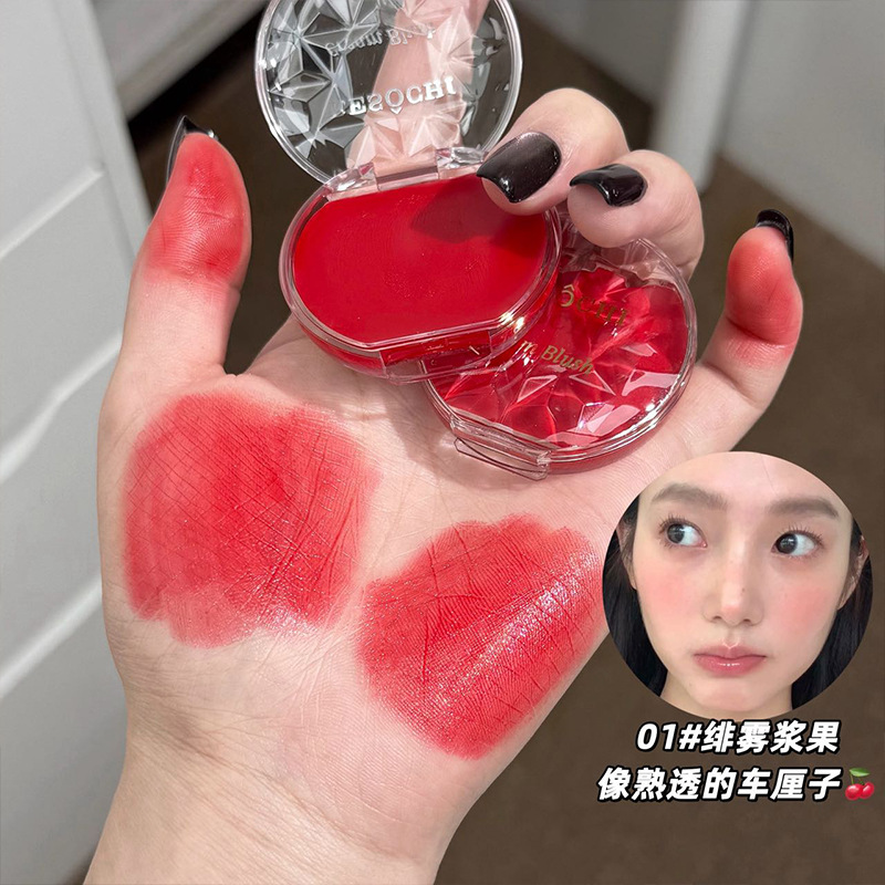 RESOCHI cristal transparente blush monocromático blush natural coreano blush monocromático no volar polvo maquillaje al por mayor