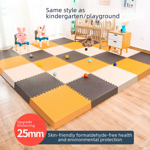 New foam floor mat large size splicing anti-slip living room baby crawling mat bedroom children crawling mat wholesale