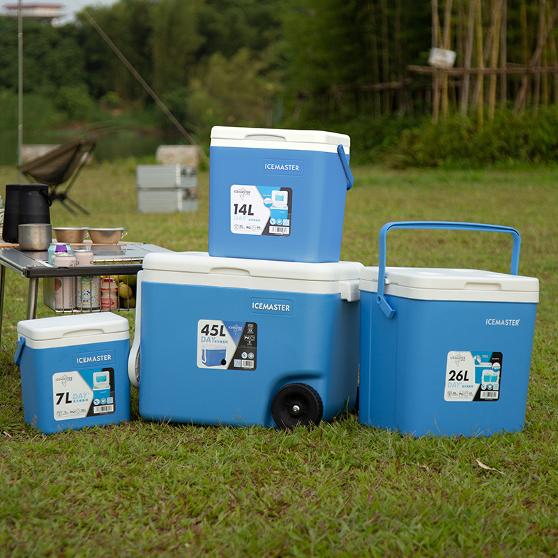 Incubadora maestra de hielo con caja de hielo Camping de verano Picnic caja de refrigeración portátil de 7 litros y 14 litros caja de aislamiento 26L