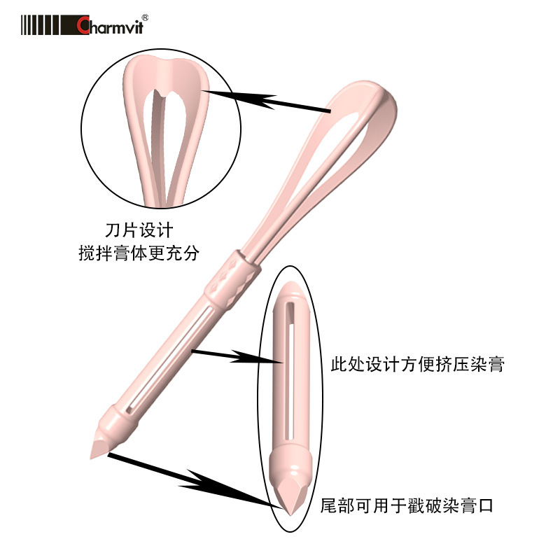 Charmvit Ultra-Sleek New Model Hair Dyeing and Perming Manual Whisk Sticks Salon-Specific Hair Styling Tools