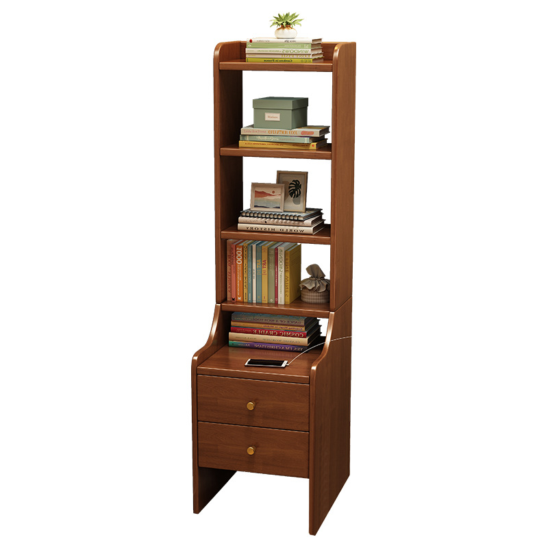 Tabernita de madera maciza moderna y simple estante de almacenamiento integrado armario doméstico pequeño estante de almacenamiento junto a la cama
