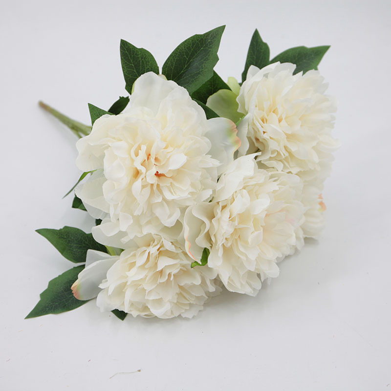 Artificial grande 5-cabeza Peony Flower Home Dress Up falso flor de la boda de tiro de la flor de seda chino peonía mango paquete al por mayor