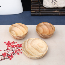 家用小木碗日式餐具点心水果沙拉碗 创意实木茶碗汤碗儿童饭碗