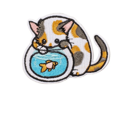 Jiu Shao cute cartoon cat embroidery cloth patch clothing accessories animal patch patch computer embroidered badge embroidery patch