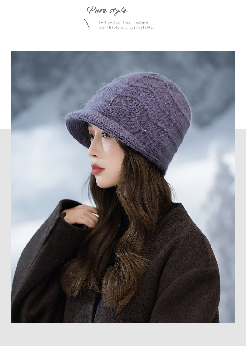 Damen-Bucket-Jacke im koreanischen Stil, vielseitig, perlenbesetzt, dick gestrickt, Herbst-Winter-Mode, lässig, winddicht, warm, hochwertig_voghion.com