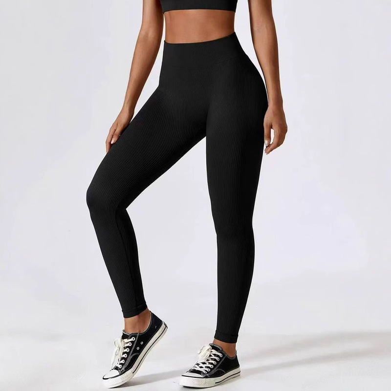 New Style Solid Color Breathable Yoga Sports High-Waisted 9/10 Length Modal Cotton Leggings for Women, Ribbed, Spring and Autumn, High Elasticity, Tight-Fitting New Style Solid Color Breathable Yoga Sports High-Waisted 9/10 Length Modal Cotton Leggings for Women, Ribbed, Spring and Autumn, High Elasticity, Tight-Fitting