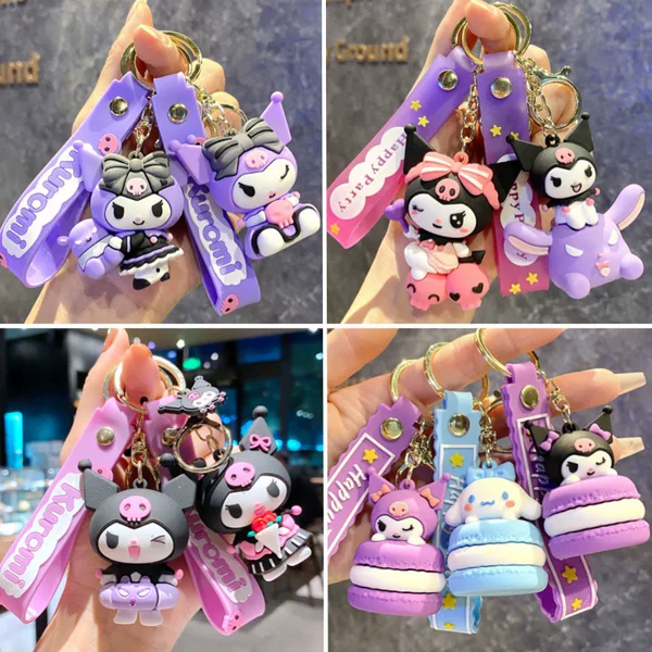 Internet celebrity new Sanrio coolomi keychain cute anime key doll bag pendant small gift wholesale