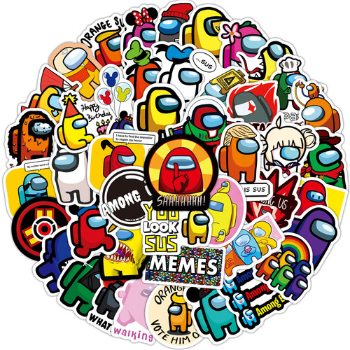 50 Among Us Game Graffiti Stickers Trolley Case Water Cup Hand Account Mobile Phone Laptop Cartoon Stickers