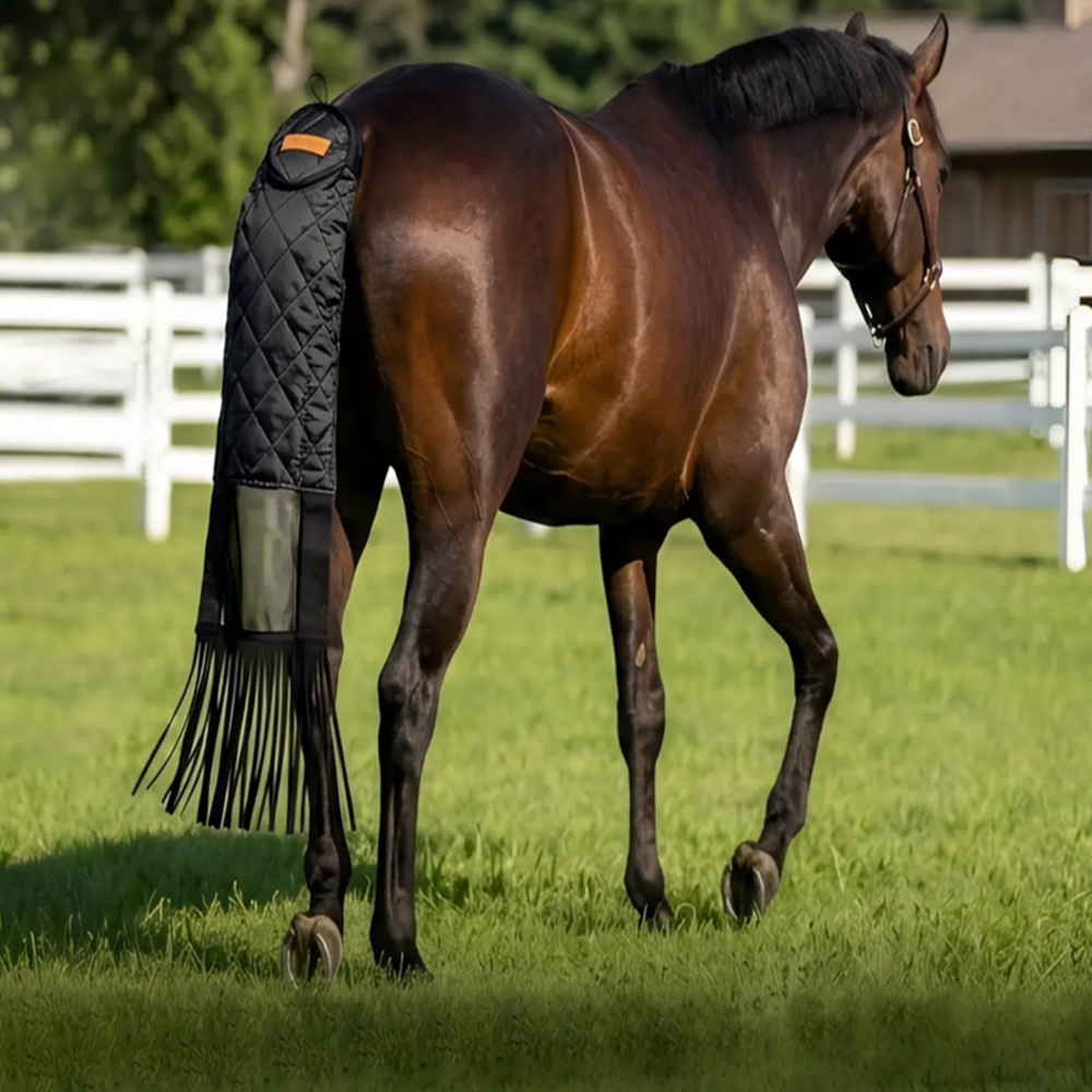 Breathable and durable horse tail protective cover, dirt-proof and mosquito and fly-proof horse tail cover, horse breeding equestrian equipment tail cover