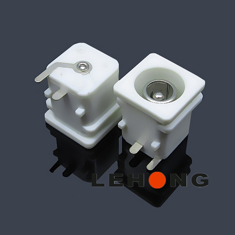 DC-0015拉伸白/立式贴片/耐高温铜环保/DC电源插座/直流DC插座