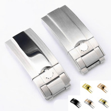 适用劳力迪通拿水鬼游艇潜行者精钢表扣折叠扣组合表扣保险扣16mm