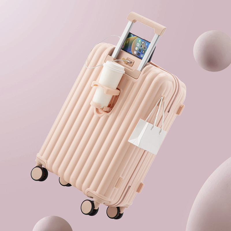 Maleta multifuncional para mujeres de 24 pulgadas, estudiante, caja con ruedas de alto valor, pequeña, fresca y duradera, caja de contraseña de viaje, hombre