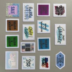 New 2021 Fashion English Letter Sticker DIY Letter Printing Decorative Patch for Down Jackets Hole Patch