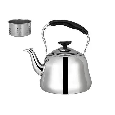 Olla de campana dorada rosa 201 hervidor de acero inoxidable silbido hervidor de agua de gran capacidad hervidor de agua de llama abierta para gas 2L