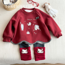 童装女童套装冬季新款儿童洋气卡通多巴胺穿搭秋冬款宝宝衣服跨境