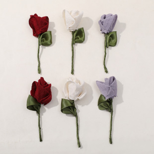 Girl romantic gentle style fabric tulip bouquet diy hand-woven hairpin hair accessories earrings material wholesale