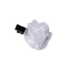 A white flower black hair clip