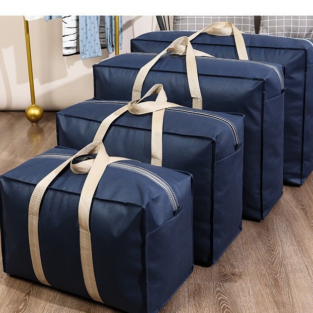 Bolsa de mudanza no tejida Bolsa de almacenamiento de colcha doméstica de gran capacidad Bolsa de acabado engrosada de color puro Bolsa de lona de temporada de graduación