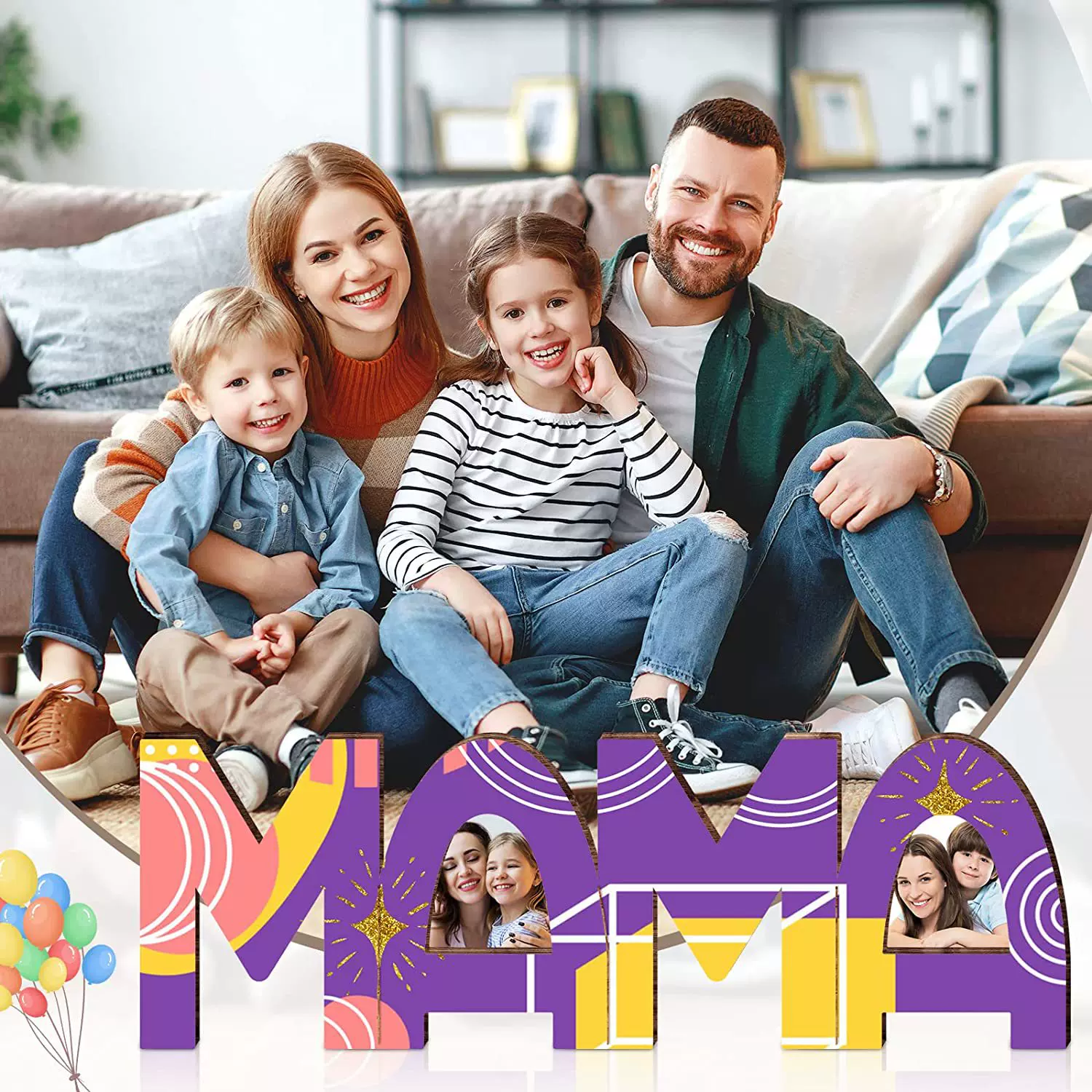 跨境木质DIY字母木片涂鸦摆件个性字母儿童画纪念涂鸦摆件