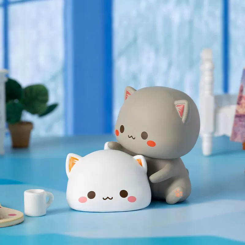 Blind box фигурка Peach Cat, милое настольное украшение, коллекционная 15 см