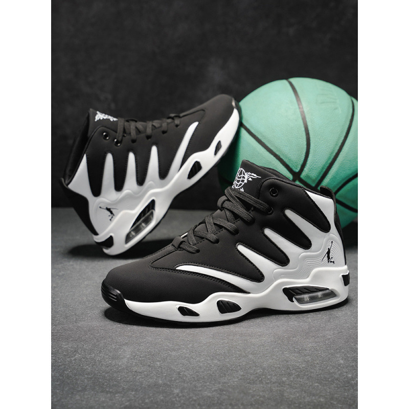 Fashionable Air-Cushioned Youth Basketball Shoes, Versatile Leather Surface, Soft Sole, Youth Sports Training Shoes for Actual Competition Fashionable Air-Cushioned Youth Basketball Shoes, Versatile Leather Surface, Soft Sole, Youth Sports Training Shoes for Actual Competition