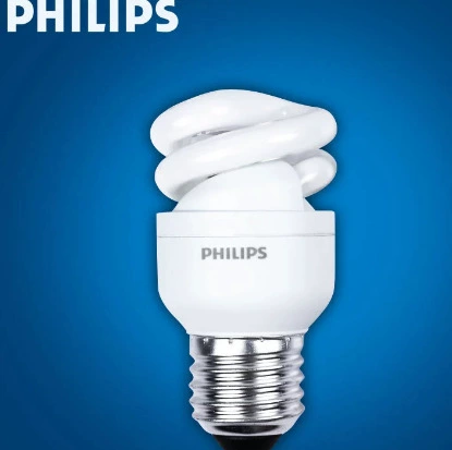 Спиральная лампа Philips 5/8/12/15/20/23/32/45/65/80Вт Полная спираль лампа