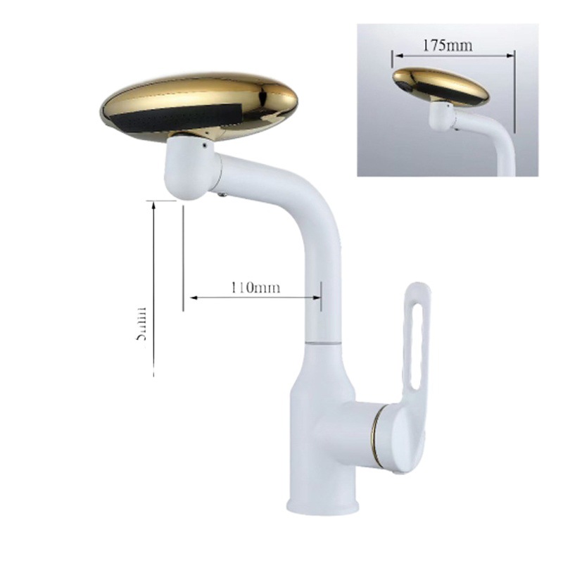 UFO grifo lavabo caliente y fría lavabo baño universal ajustable baño Cuenca del grifo