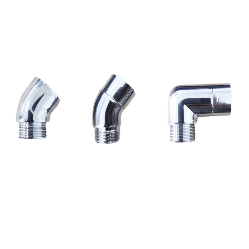 Rociador superior de ducha conector de conversión de la cabeza de ducha de 135 grados de ángulo de cobre de pared giratoria móvil cabeza de ducha 1/2 adaptador