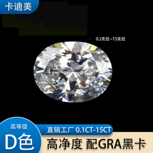 Special-shaped Moussin egg-shaped D-color Moussin bare stone ring wholesale oval Moussin bare stone with GRA engraved waist code cross-border