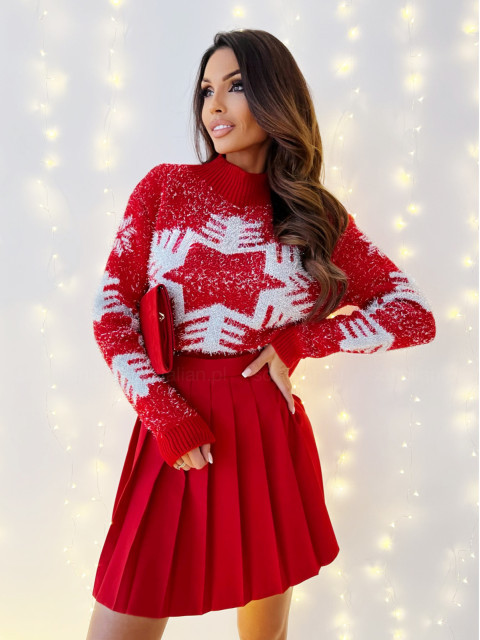 Pull de noël à manches longues pour femmes, jacquard de verre de neige transfrontalier, noël_voghion.com