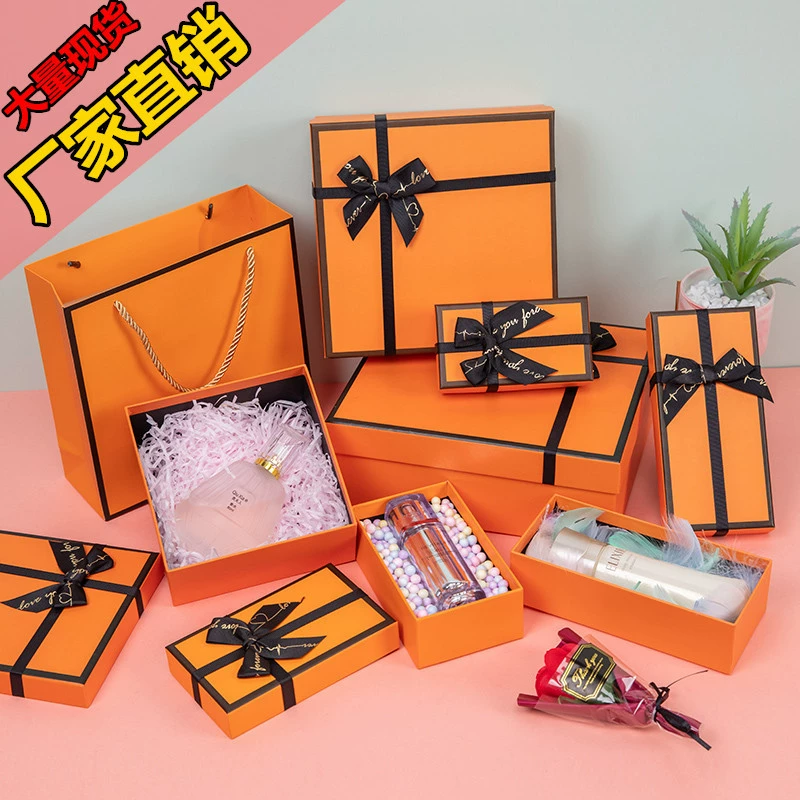 Коробка Оранжевая губная помада Подарочная коробка Косметическая упаковка Коробка для духов Эфирное масло Небеса и Земля Подарочная коробка Подарочная коробка на Китайский День святого Валентина