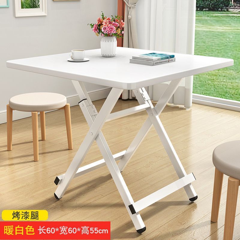 Mesa plegable, casa de alquiler, mesa de comedor, apartamento pequeño, puesto multifuncional para el hogar, fábrica de mesas de comedor simples portátiles al aire libre image 8