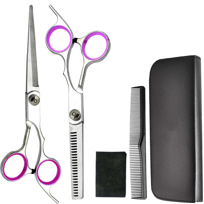 Directo de fábrica tijeras de peluquero conjunto de tijeras de peluquería dientes planos tijeras profesionales flequillo herramienta de adelgazamiento estilista tijeras de peluquero