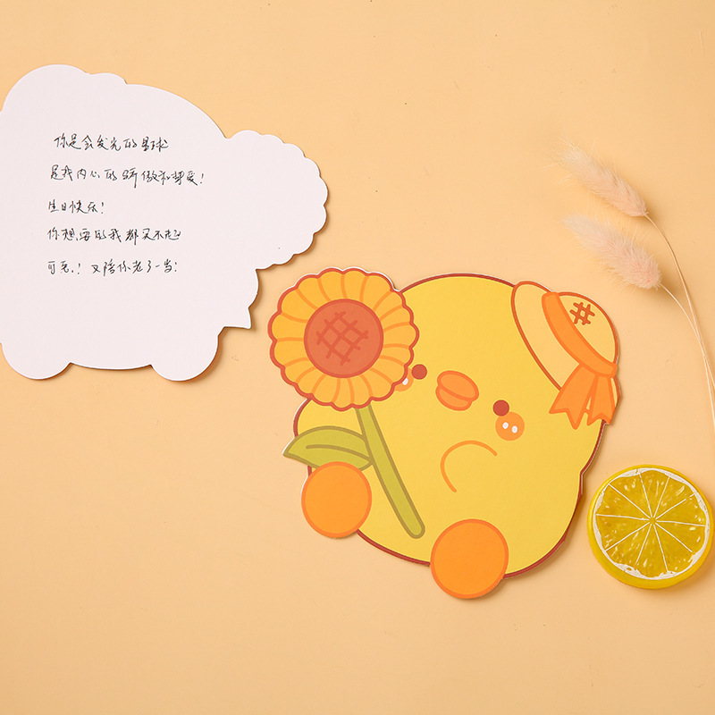 Tarjetas postales de dibujos animados tarjetas de felicitación alienígenas tarjetas pequeñas cartas escritas a mano tarjetas de deseos en blanco para estudiantes y niños bendiciones