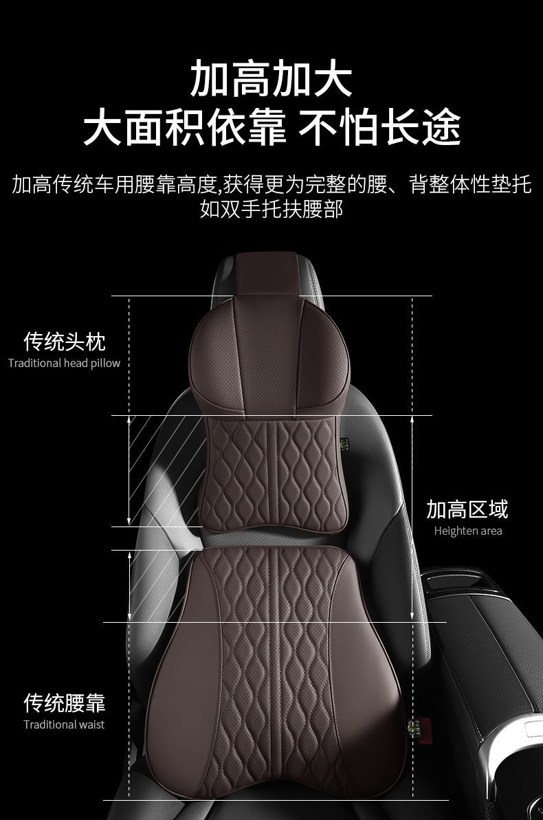 Car Headrest, Neck Pillow, Car Cushion, Car Sleeping Lumbar Support, Car Interior Decoration Items, Seat Memory Foam for Long Sitting
