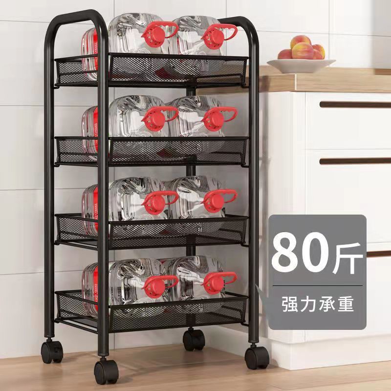 トロリー収納ラック床置き多層キッチンモバイル収納ラックスナックラック家庭用ベビー用品収納ラック