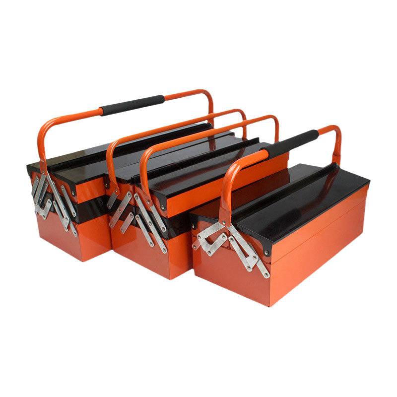 北桥工具两层三层大号加厚手提铁工具箱 家用维修金属收纳箱现货