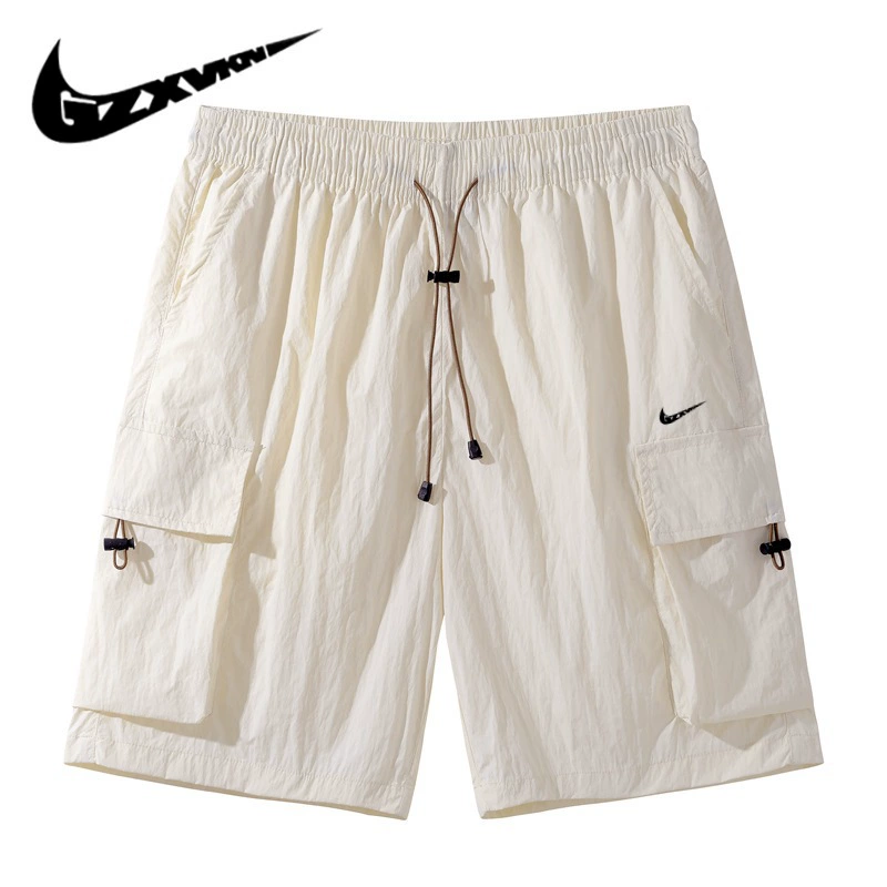 Trousers, summer silk small design breathable shorts for elementary school students for leisure, oversize