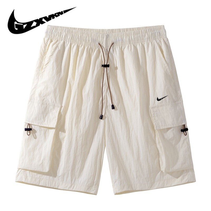 Men's Pants 2024 Summer Ice Silk Shorts Men's Niche Design Pants Students Loose Casual All-match Breathable Pants