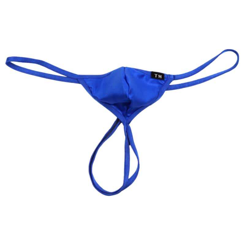 High Elastic Ice Silk Fashionable Low-Waist Thin Strap Thong Bag Men's Double Strap Sexy Underwear Ps-25-C10181