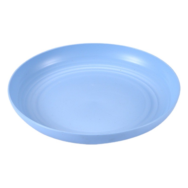 [Ventas directas de fábrica] Paja DE TRIGO fruta doméstica plato grande resistente a la caída simple japonés microondas plato redondo