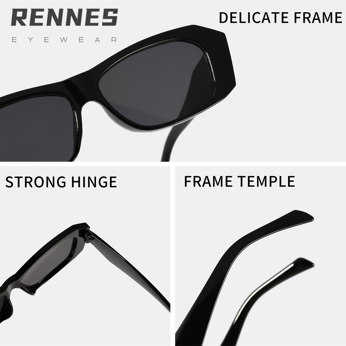 Nuevas gafas de sol poligonales retro transfronterizas para hombres y mujeres, gafas de sol de estilo callejero europeas y americanas Sunglasses