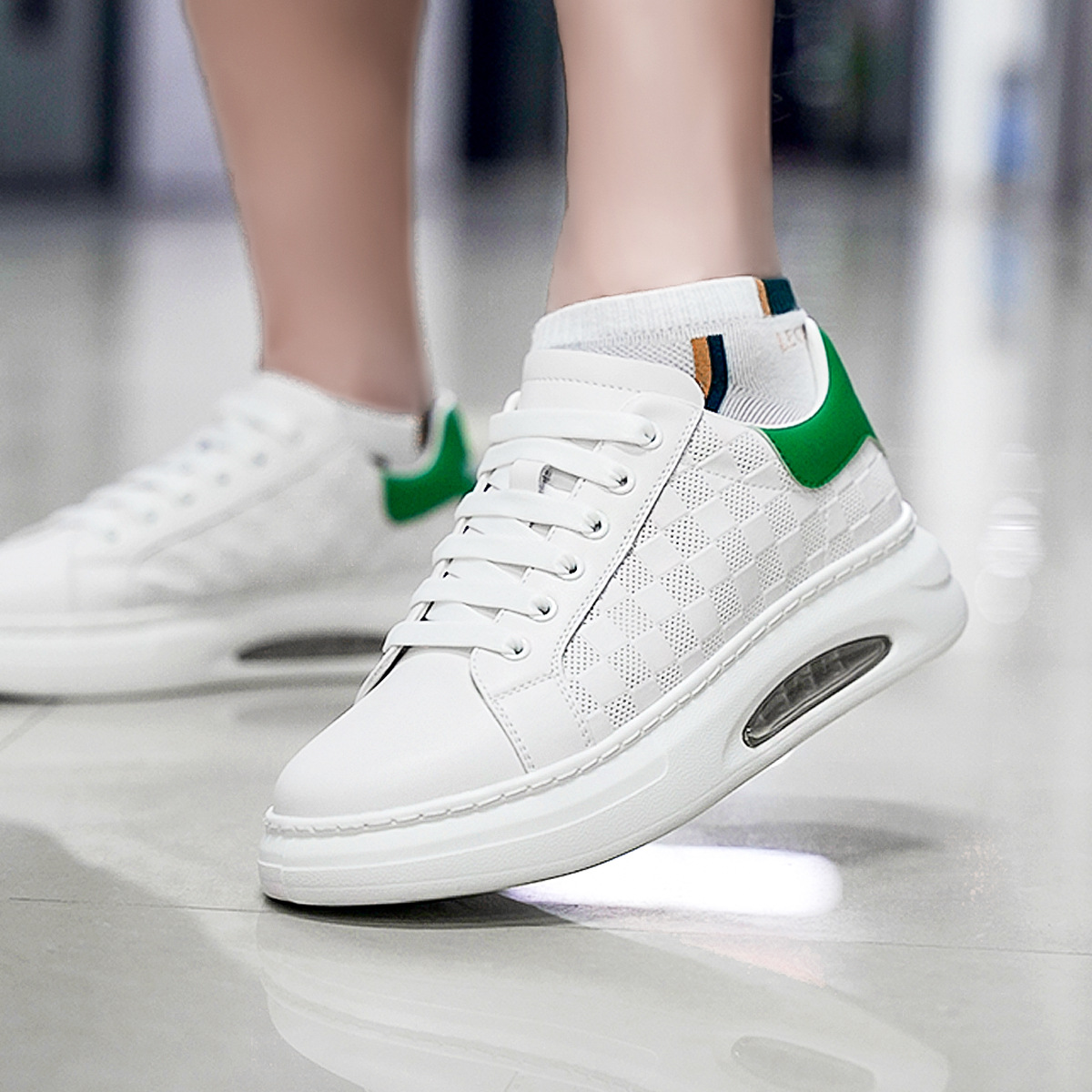 20243 Neue Sommer Atmungsaktive Platte Kappe Leder Rindsleder Sport Kleine Weiße männer Weiche Sohle Casual Schuhe_voghion.com