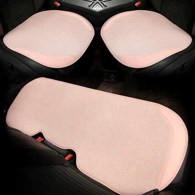 Cotton and Linen, Breathable, Non-Slip, Wear-Resistant, Seat cushion, seat cover - pink-single-chip
