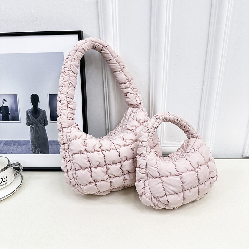Cloud Bag New Wrinkled Dumpling Bag Puff Down Bag Versatile Lightweight Handheld Single Shoulder Underarm Women's Bag_voghion.com