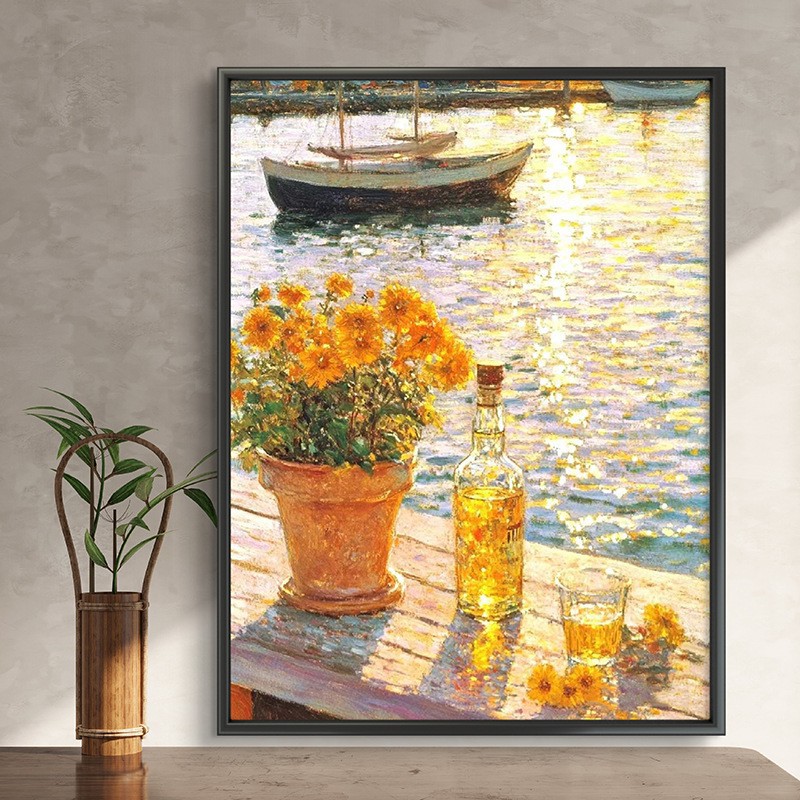 Pintura al óleo digital DIY paisaje floral pintada a mano pintada al óleo pintada decoración de la sala de estar pintada colgante de alta calidad pintura descomprimida image 24