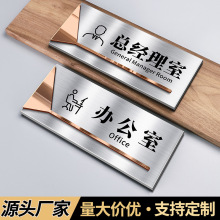 不锈钢办公室门牌公司标识牌卫生间指示牌金属铭牌禁止吸烟提示贴